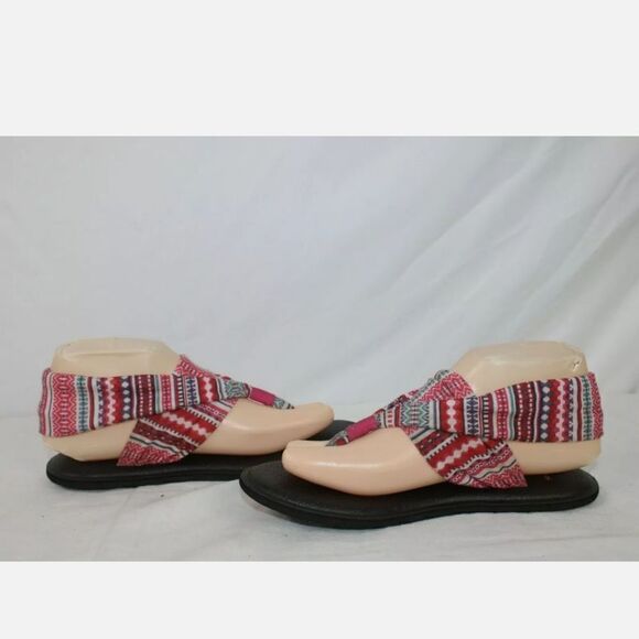Sanuk Yoga Sandals Youth 4/5 Multicolored. - Picture 7 of 10